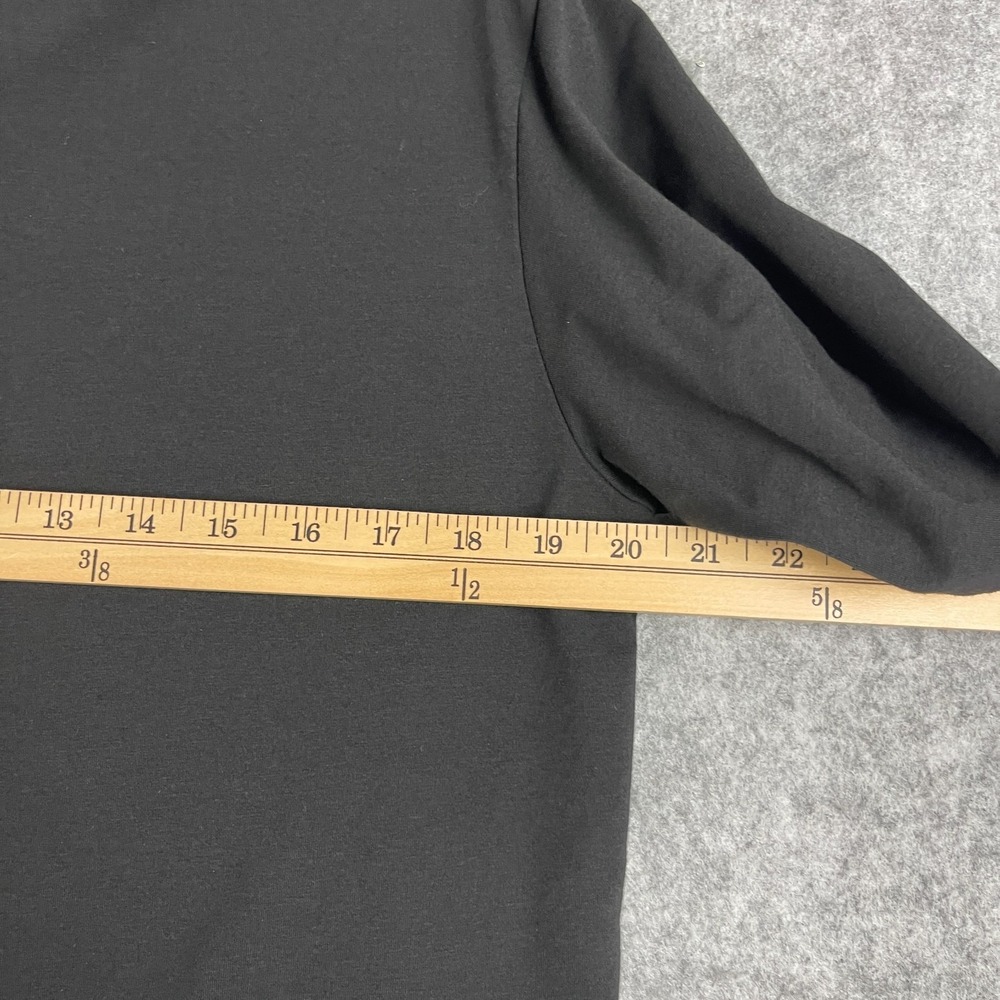 Theory Layered Midi Dress Womens Large Black Modal Blend Minimal Quiet Luxury - Picture 7 of 16